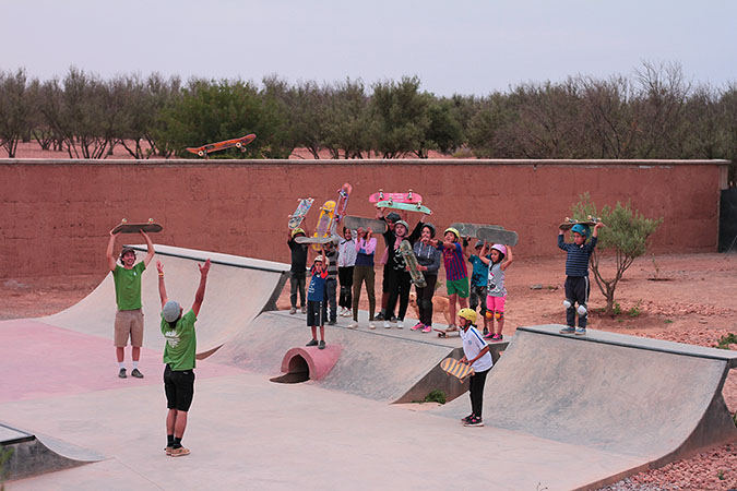 Chidlren at the skatepark Fiers & Forts