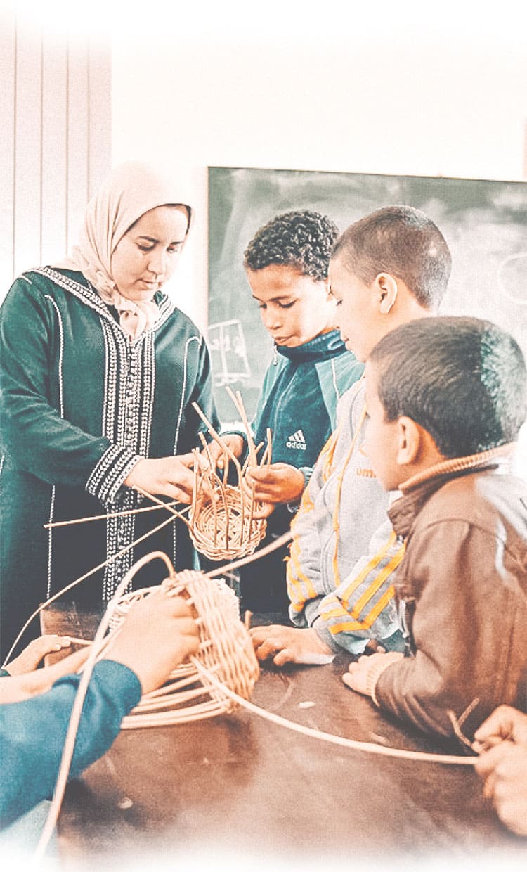 Atelier créatif au Centre Fiers & Forts du Maroc.